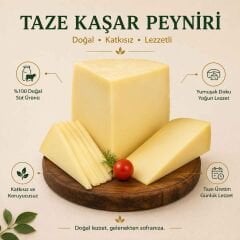 Taze Kars Kaşar Peyniri | 6 Ay Olgun, Tam Yağlı Lezzet (1 Kg)