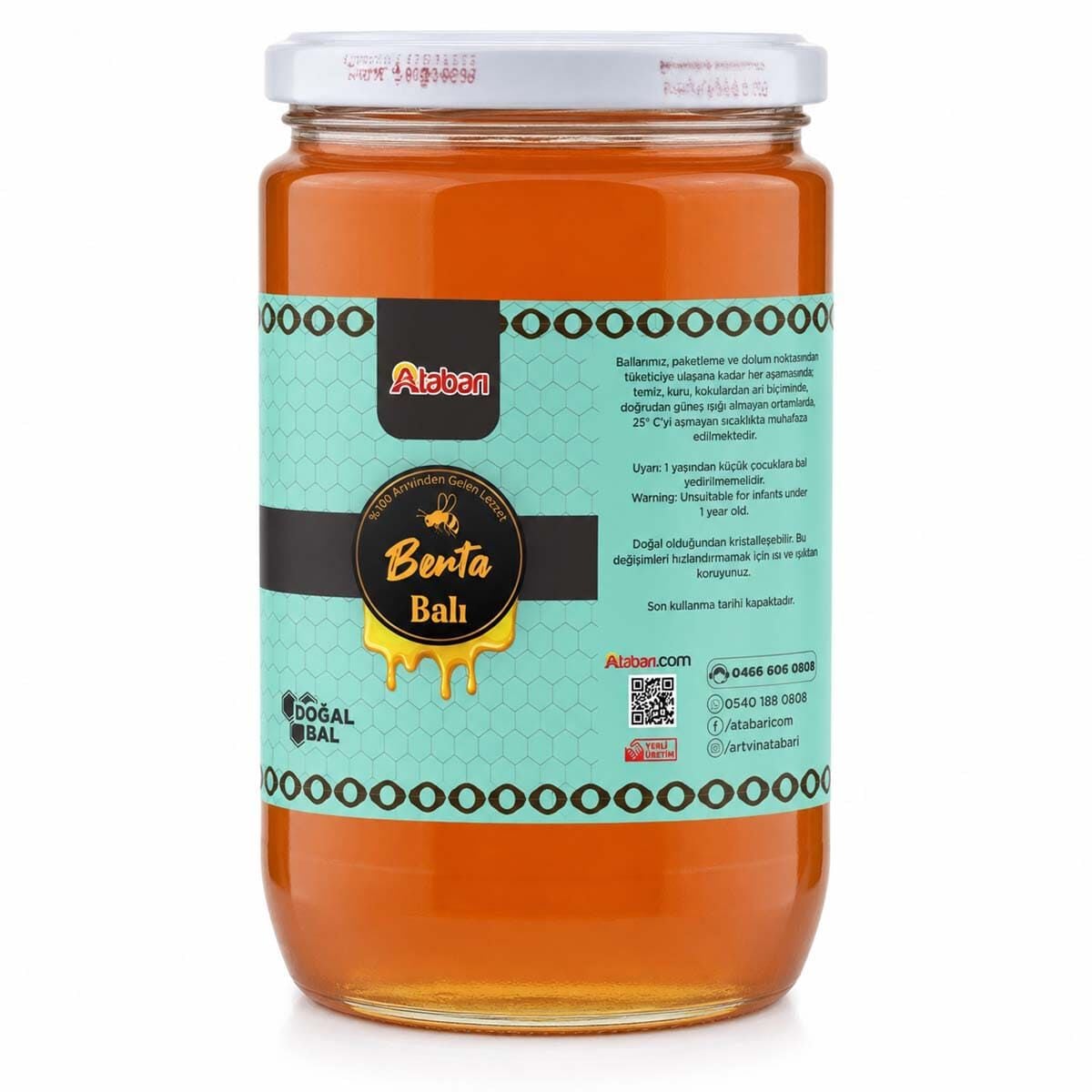 Berta Balı | Katkısız, Şekersiz Hakiki Bal (850 Gr)