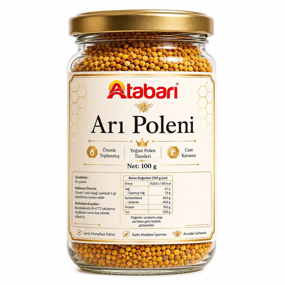 Arı Poleni | Doğal Güç, Atabarı Kalitesiyle Satın Al (100 Gr)
