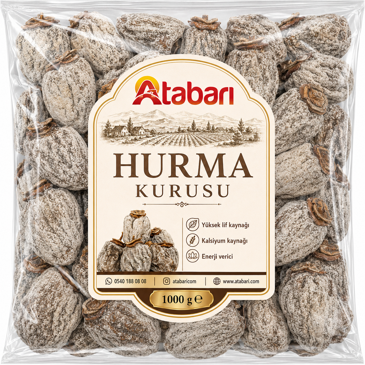 Hurma Kurusu - Doğal ve Katkısız Enerji Kaynağı (1 Kg)