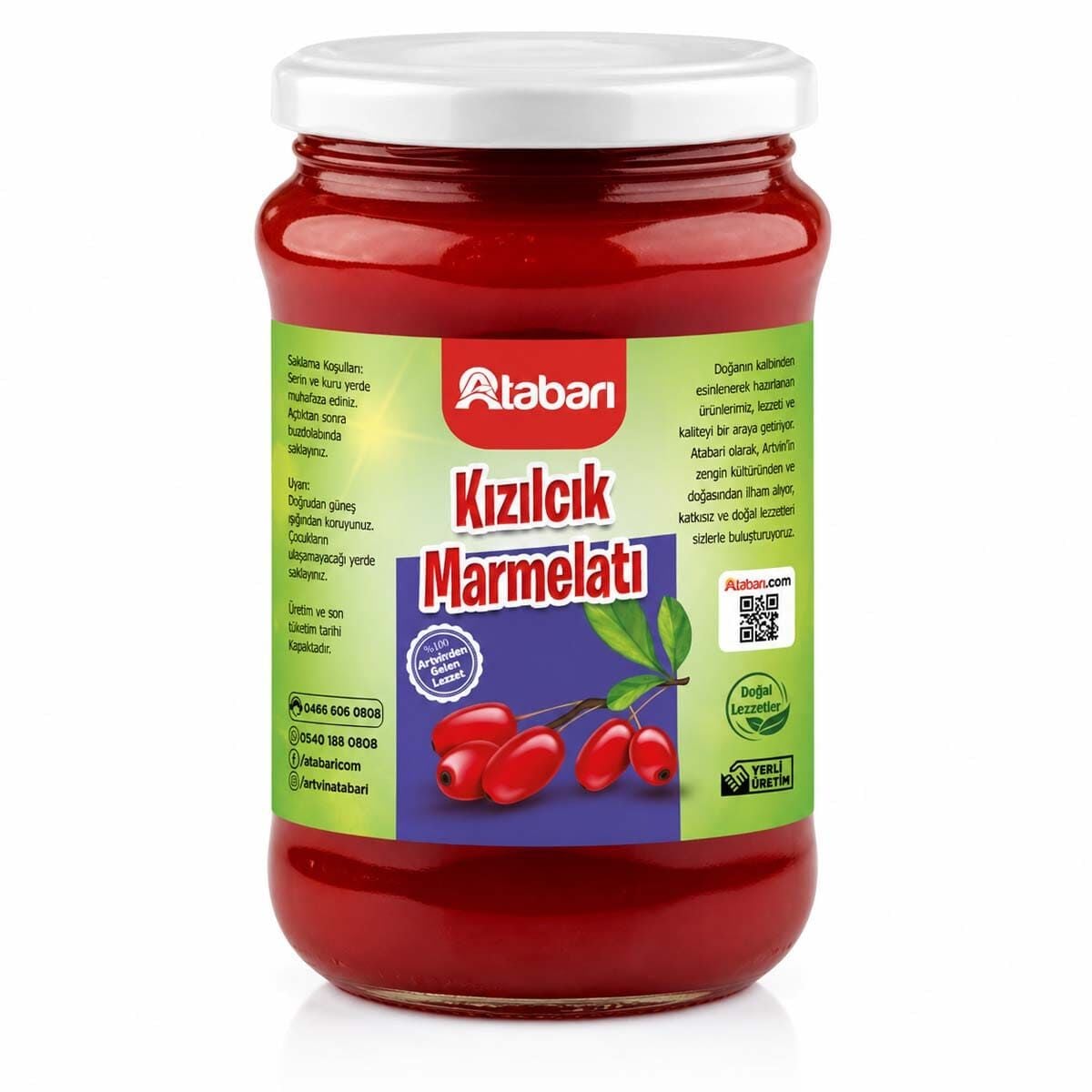 Kızılcık Marmelatı | Katkısız, Gerçek Meyve Aroması (850 Gr)