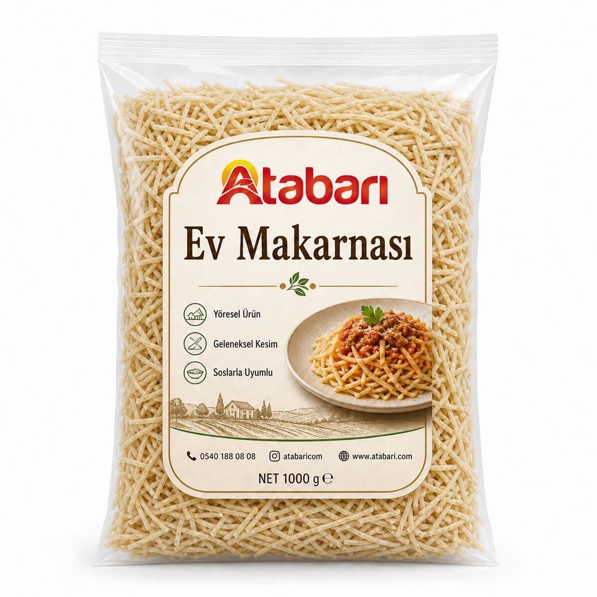 Ev Makarnası – Anne Eli Değmiş Gibi Doğallık (1 Kg)