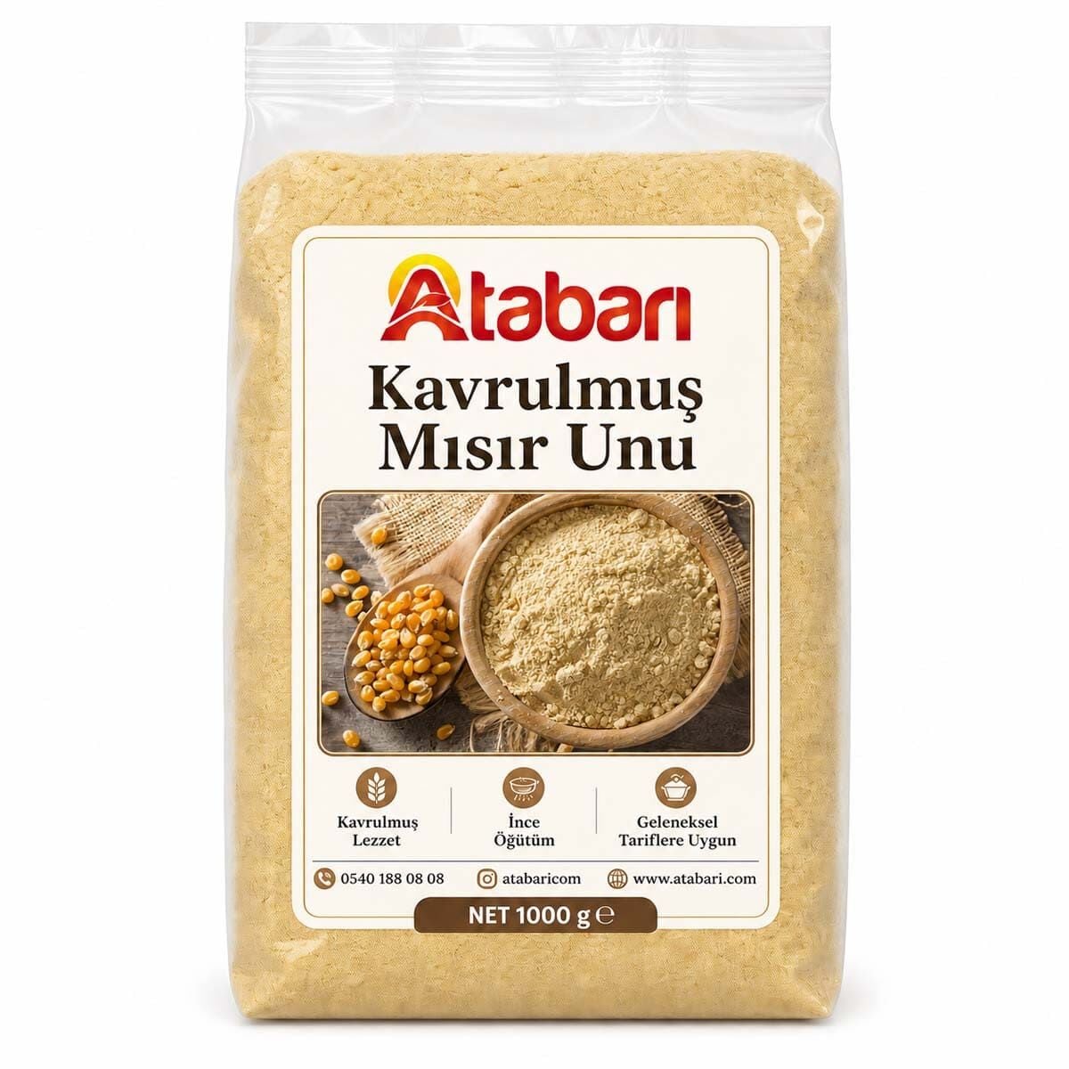 Kavrulmuş Mısır Unu | Doğal, Taze ve Katkısız (1 Kg)