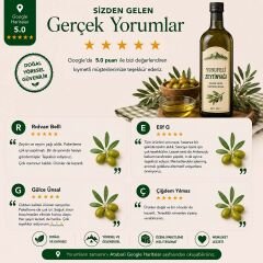 Yusufeli Zeytinyağı | Soğuk Sıkım, Saf ve Katkısız (1 Kg)