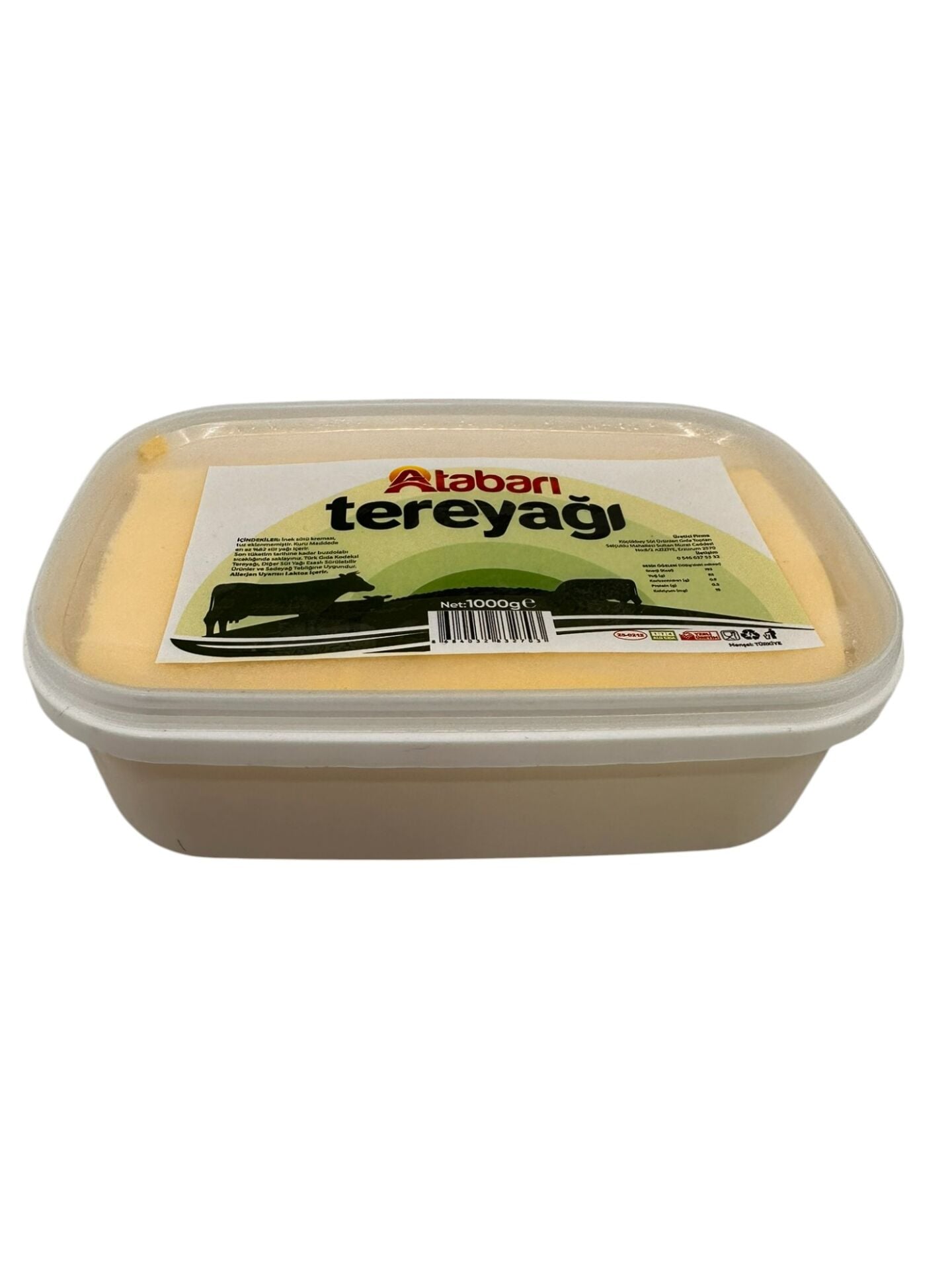 Atabarı Hakiki Tereyağı | Katkısız, Gerçek Tereyağı (1 Kg)