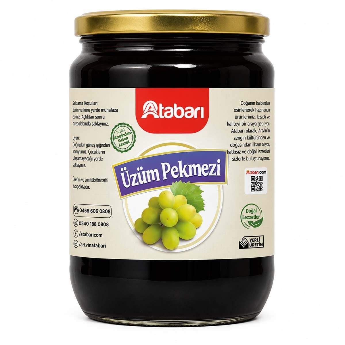Üzüm Pekmezi | Katkısız, Koruyucusuz. Doğal (1 Kg)