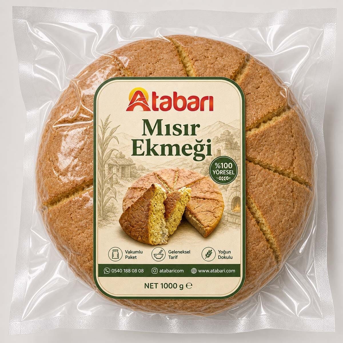 Ev Yapımı Mısır Ekmeği | Doğal, Taze ve Katkısız (1 Kg)