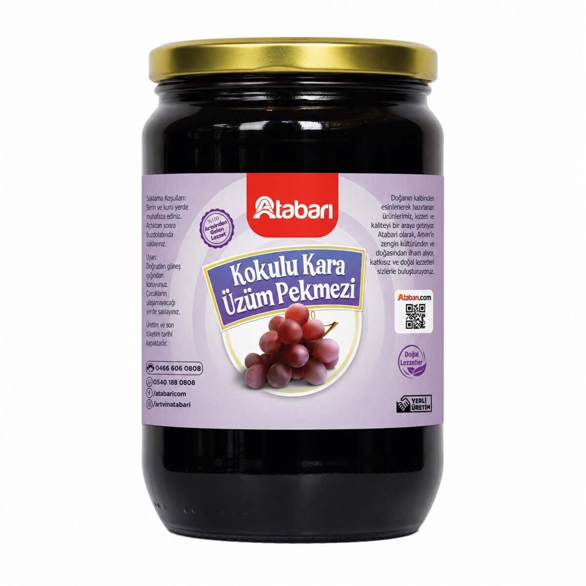 Kokulu Siyah Üzüm Pekmezi | Doğal Enerji Kaynağı (850 Gr)