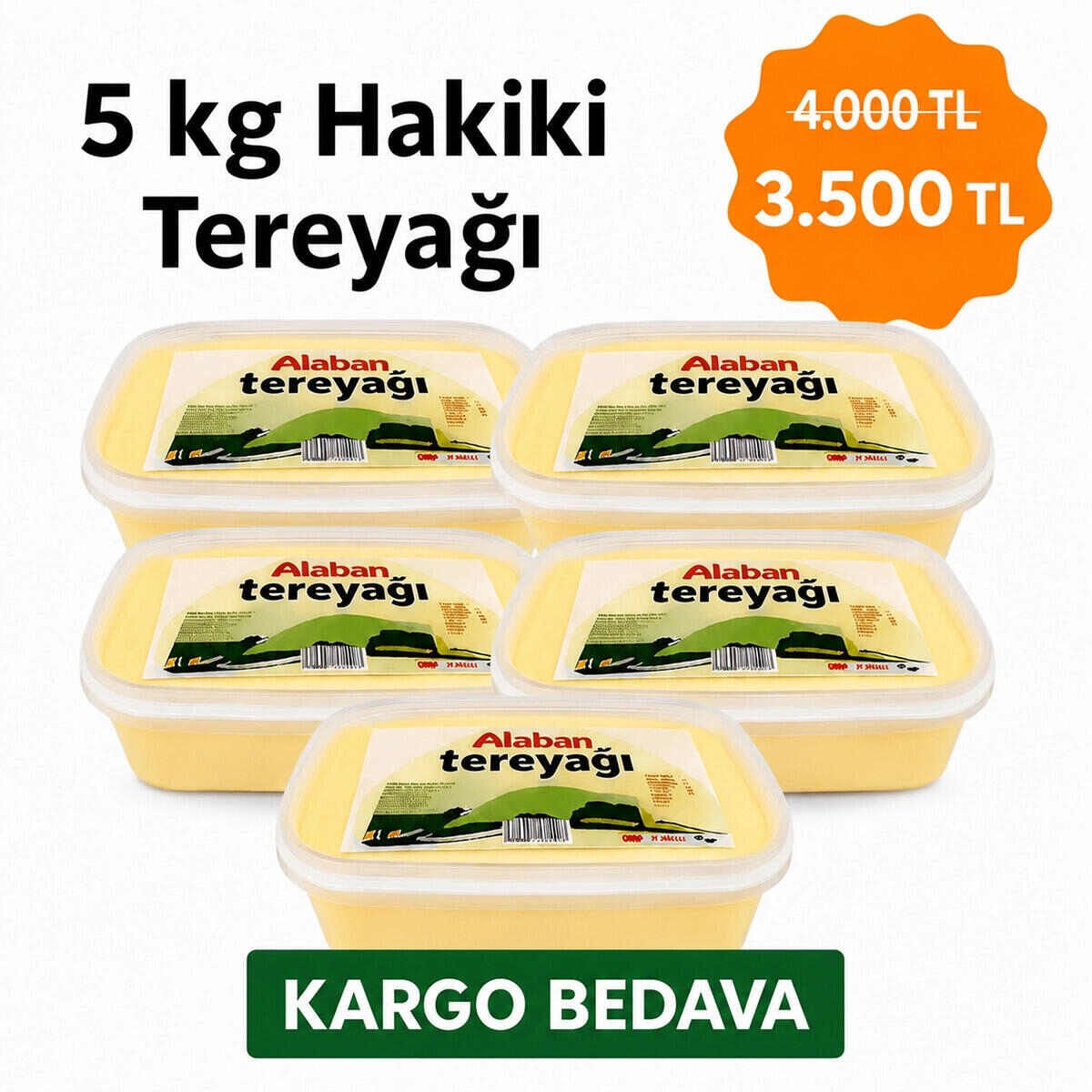 Atabarı Hakiki Tereyağı 5 Kg Kampanya | Ekonomik Tereyağı
