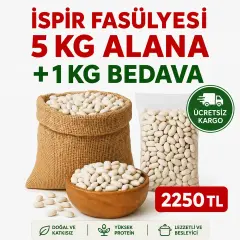 İspir Fasulyesi 5 Kg Avantaj Paketi | 1 Kg Hediye
